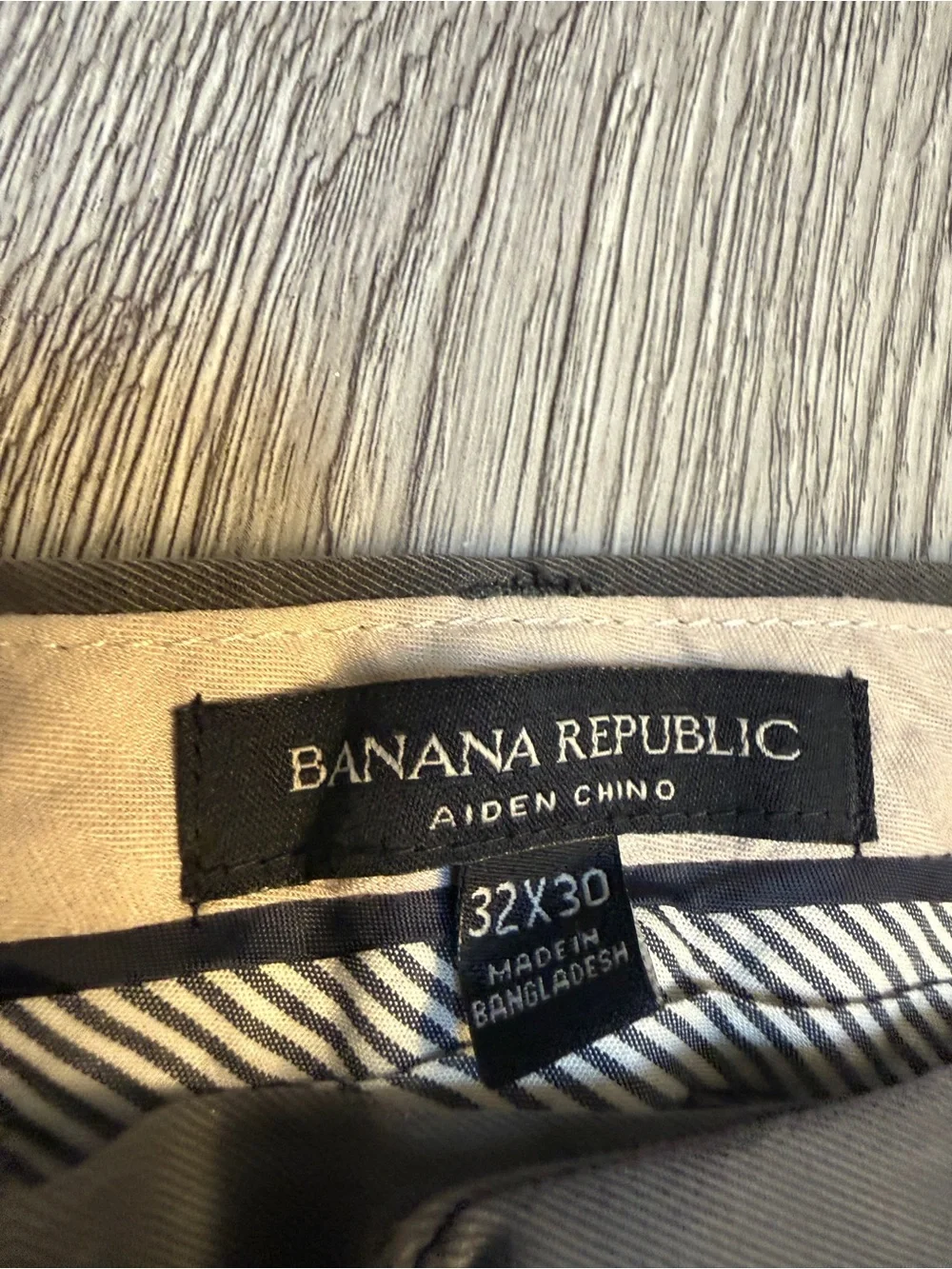 Banana Republic Mens Aiden Chino 32x30 Charcoal Gray Slim Fit Stretch Pants